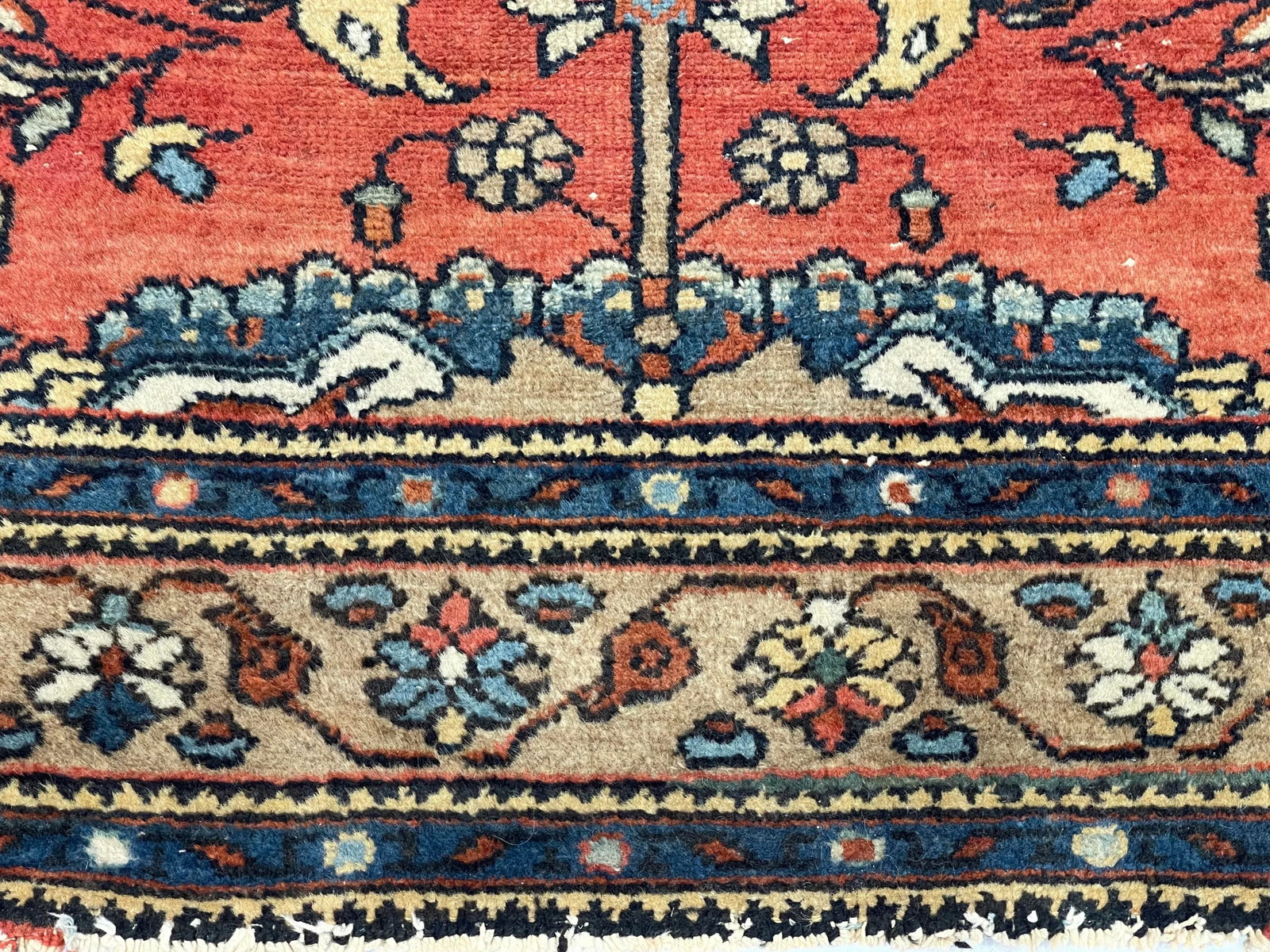 Fine Antique Persian Malayer Wool Rug 3'0" X 5'0" - 6