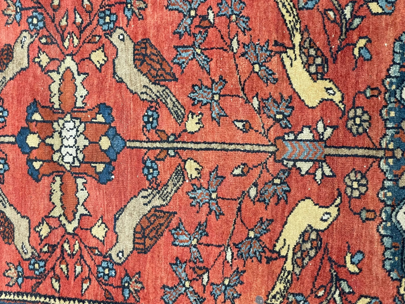 Fine Antique Persian Malayer Wool Rug 3'0" X 5'0" - 7