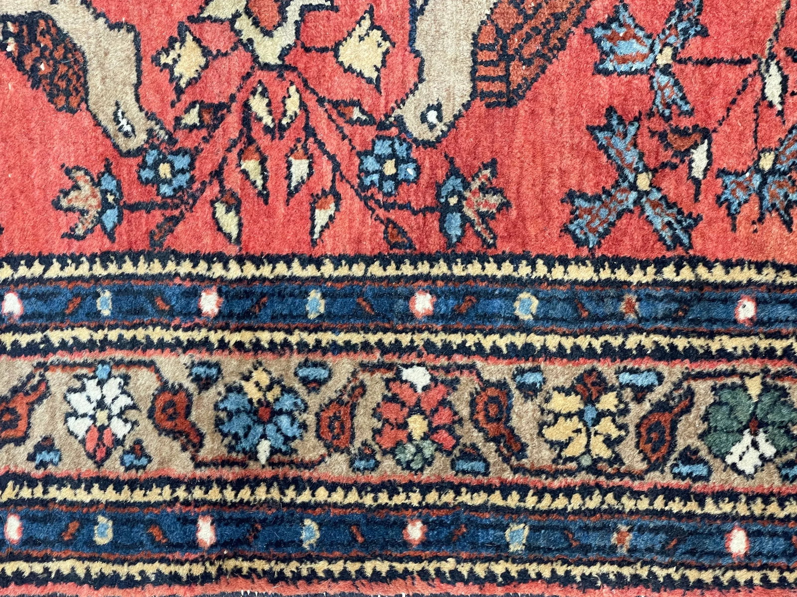 Fine Antique Persian Malayer Wool Rug 3'0" X 5'0" - 9