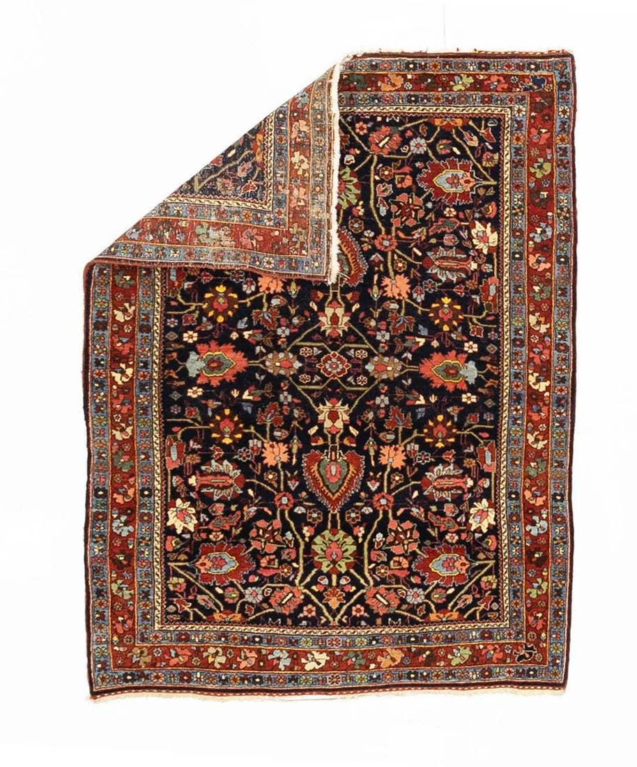 Antique Persian Bidjar Rug 3'7" X 5'2" - 2