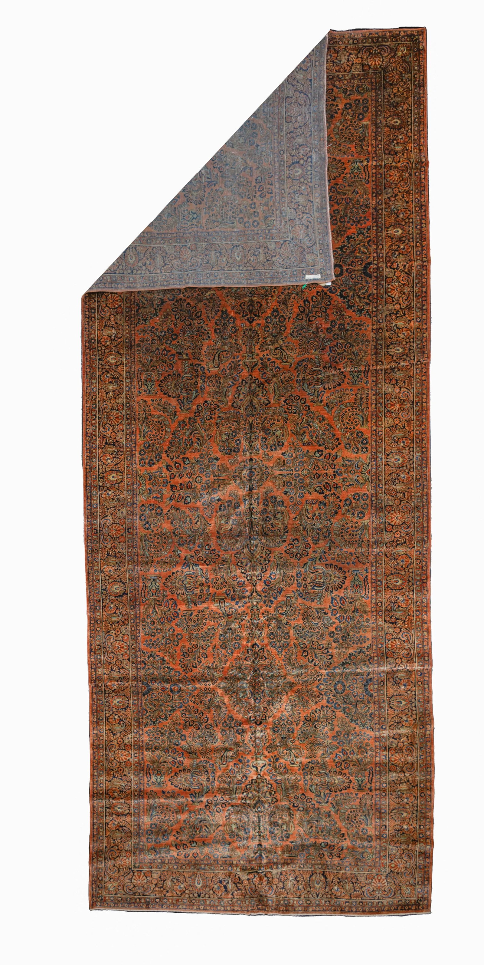Antique Persian Sarouk Rug 9'3" X 23'2" - 2