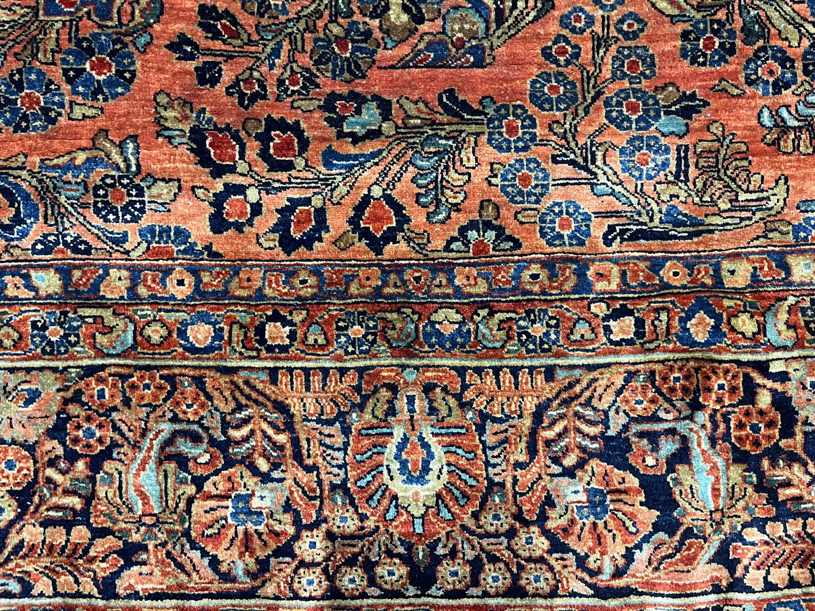 Antique Persian Sarouk Rug 9'3" X 23'2" - 4