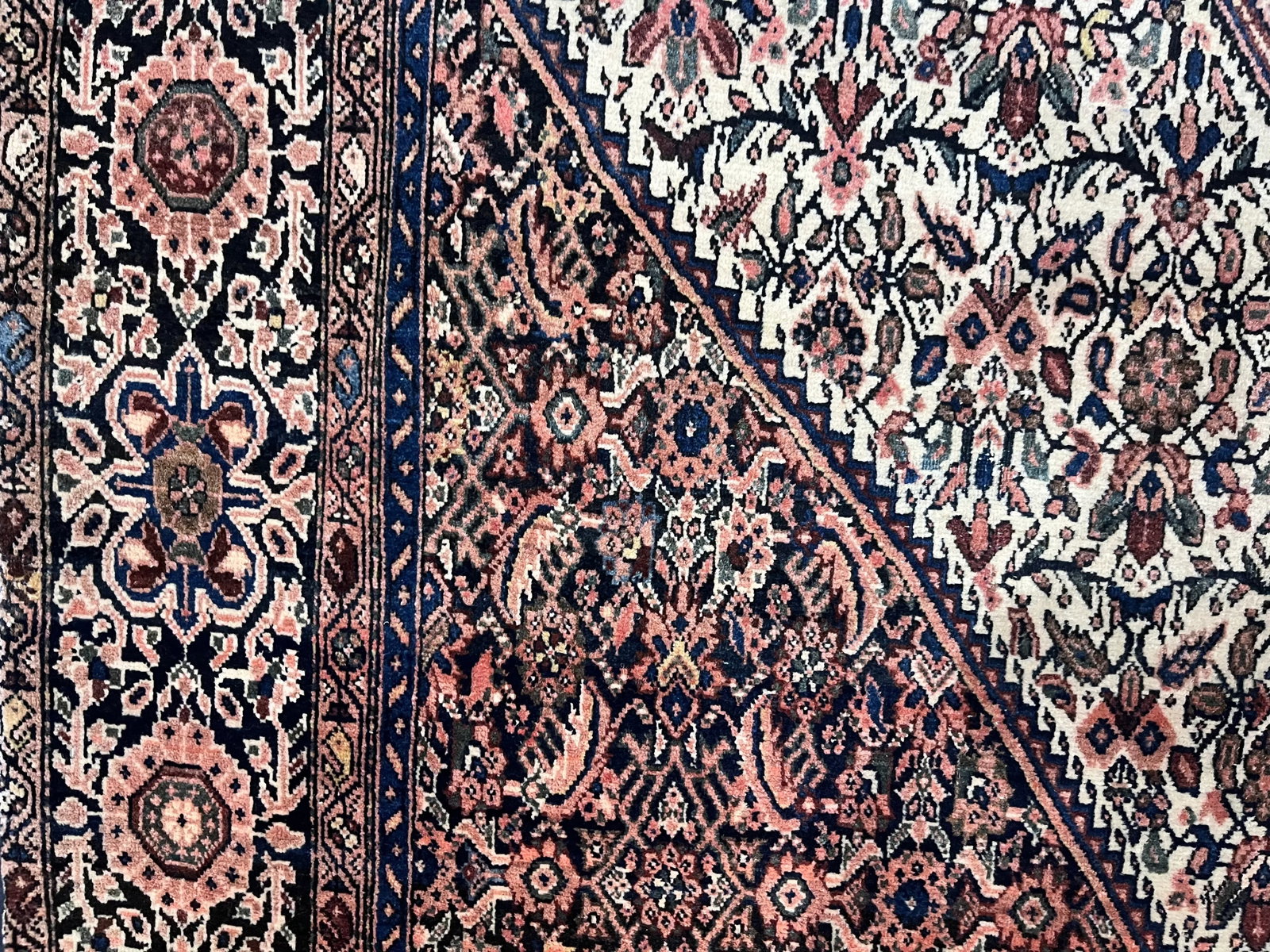 Antique Persian Farahan Sarouk Rug 4'3" X 6'5" - 3