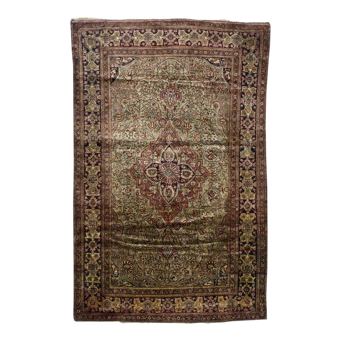 Extremely Fine Persian Mohtasham Kashan Silk Woven by a Master Weaver Rug (1 of 5)