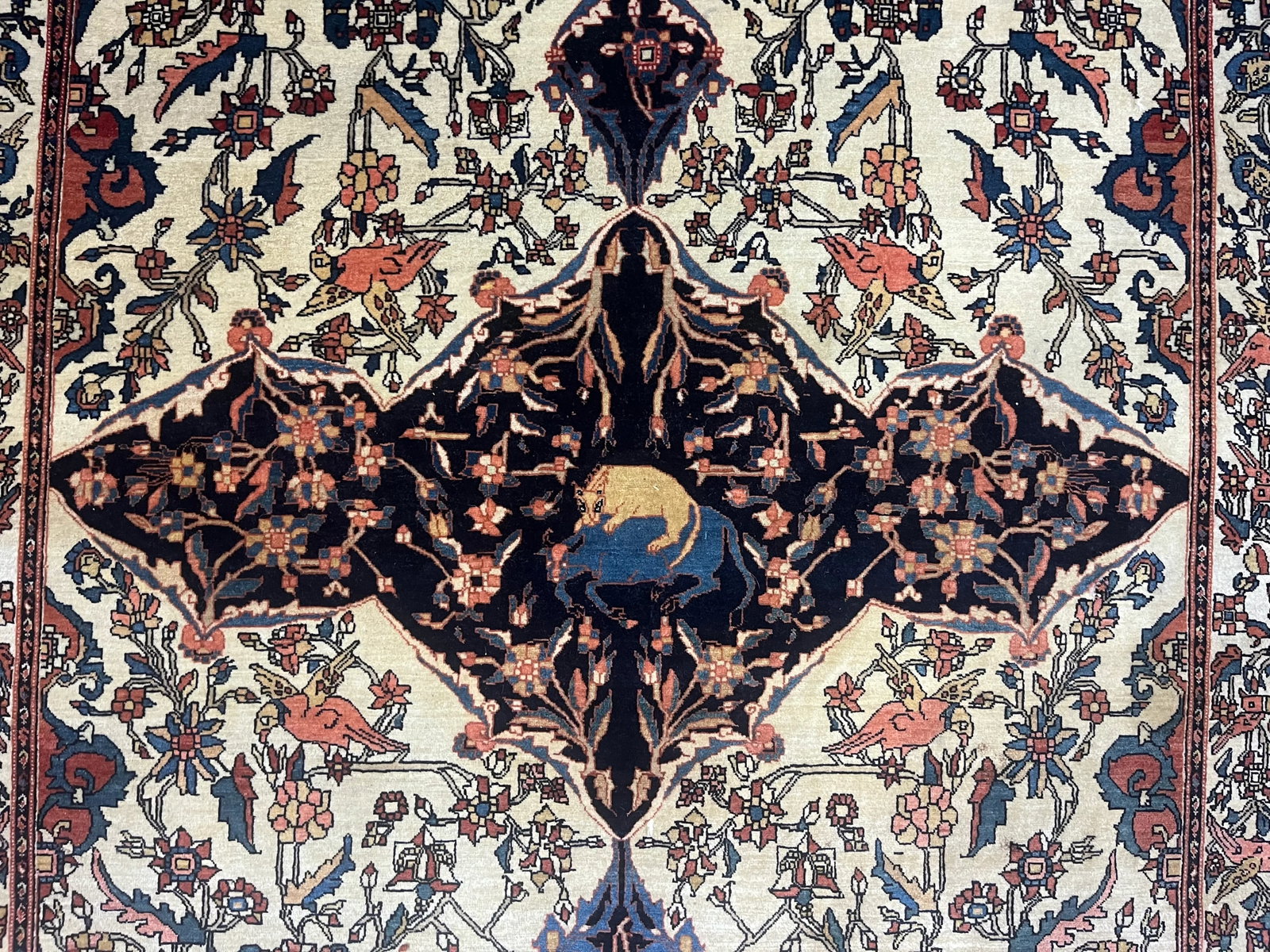 Fine Antique Persian Farahan Sarouk Wool Rug - 3