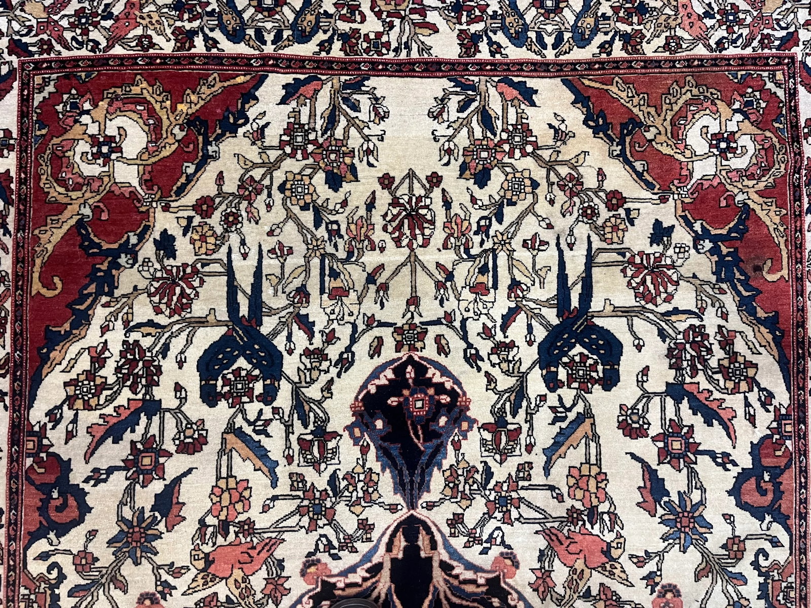 Fine Antique Persian Farahan Sarouk Wool Rug - 6