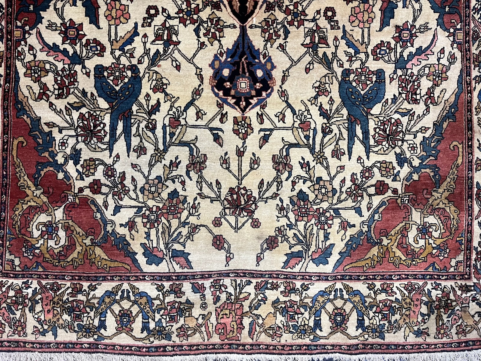 Fine Antique Persian Farahan Sarouk Wool Rug - 7