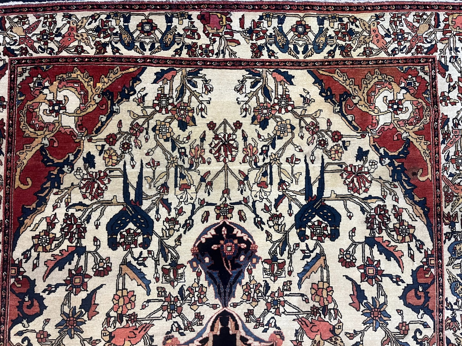 Fine Antique Persian Farahan Sarouk Wool Rug - 8