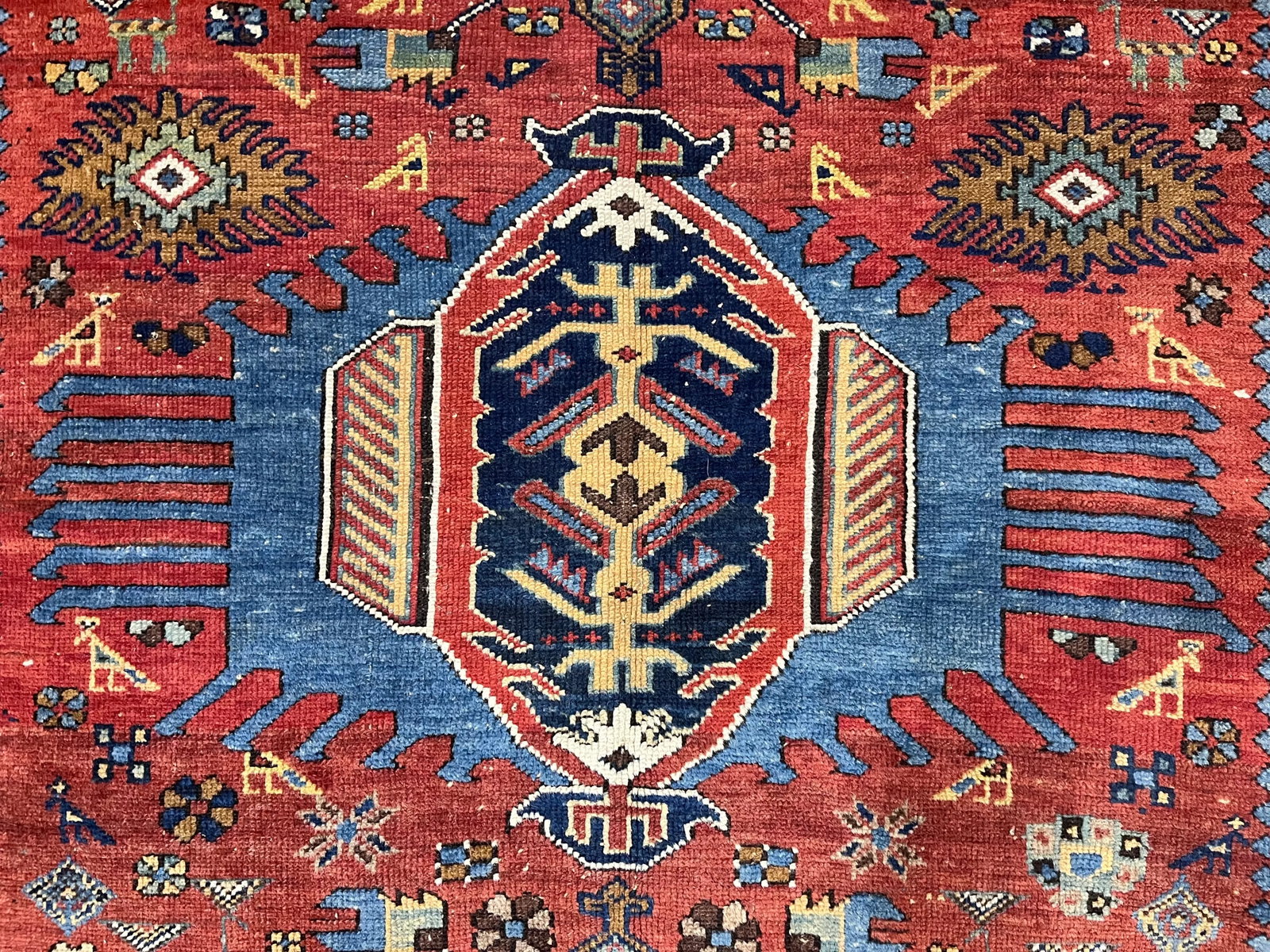 Fine Antique Persian Heriz Rug 4'10" X 6'10" - 3