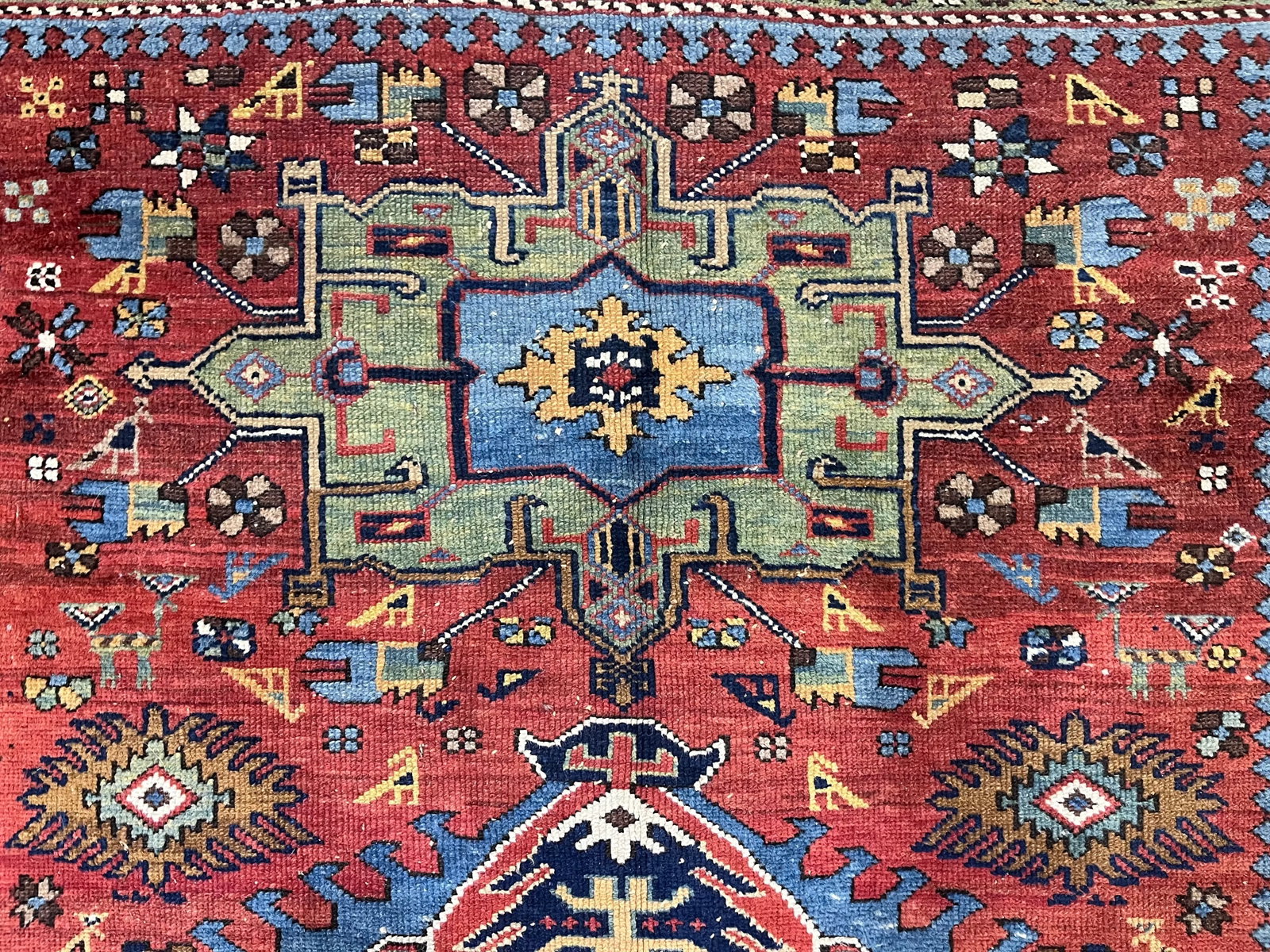Fine Antique Persian Heriz Rug 4'10" X 6'10" - 5