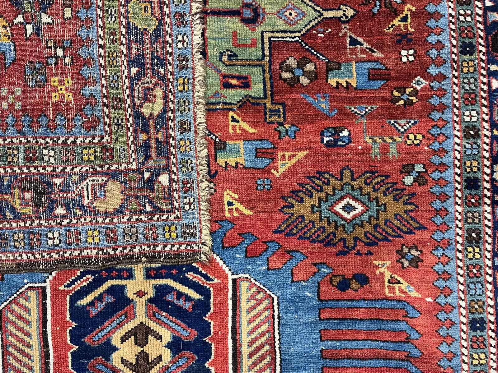 Fine Antique Persian Heriz Rug 4'10" X 6'10" - 7