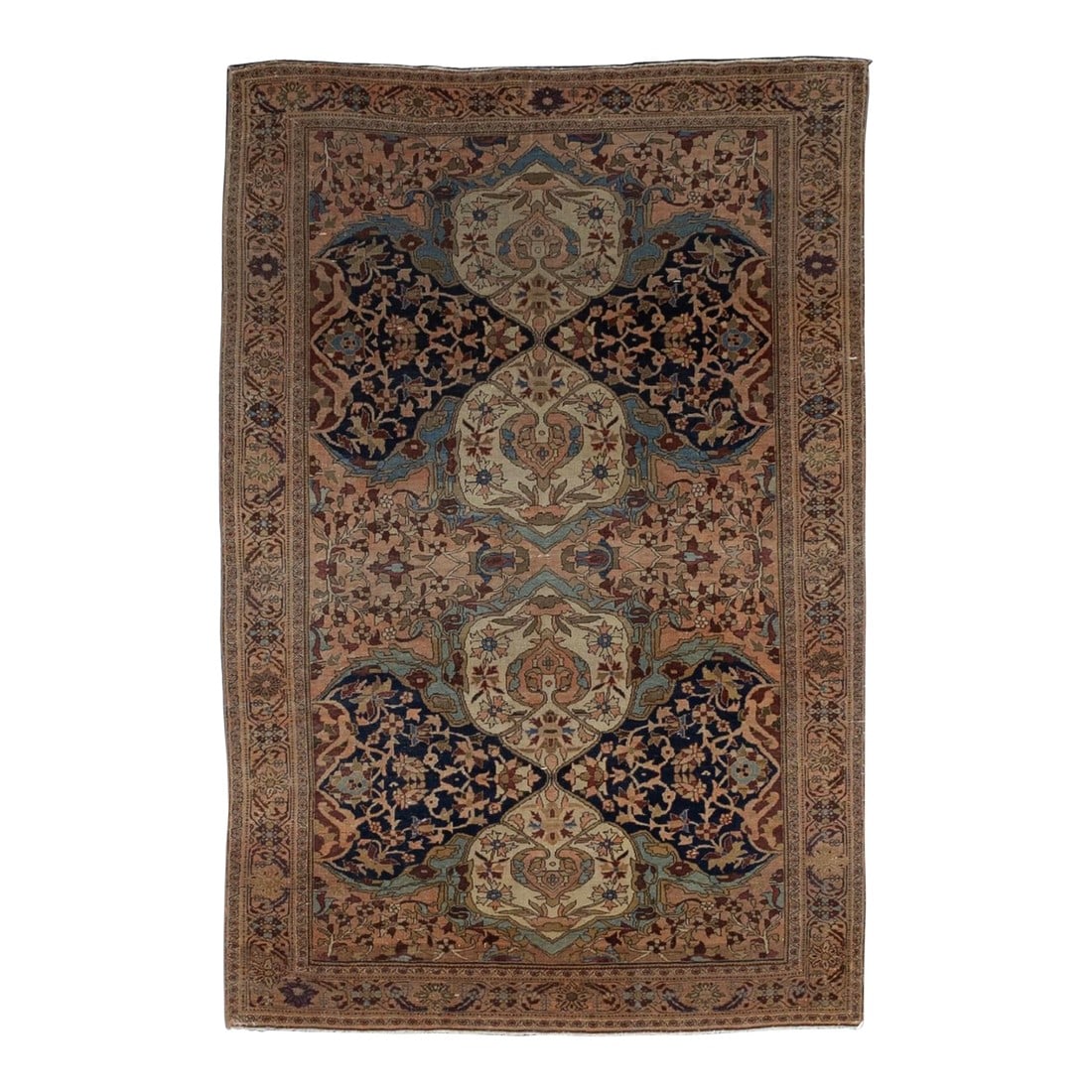 Fine Antique Persian Farahan Sarouk Wool Rug 4'3" X 6'7" (1 of 6)