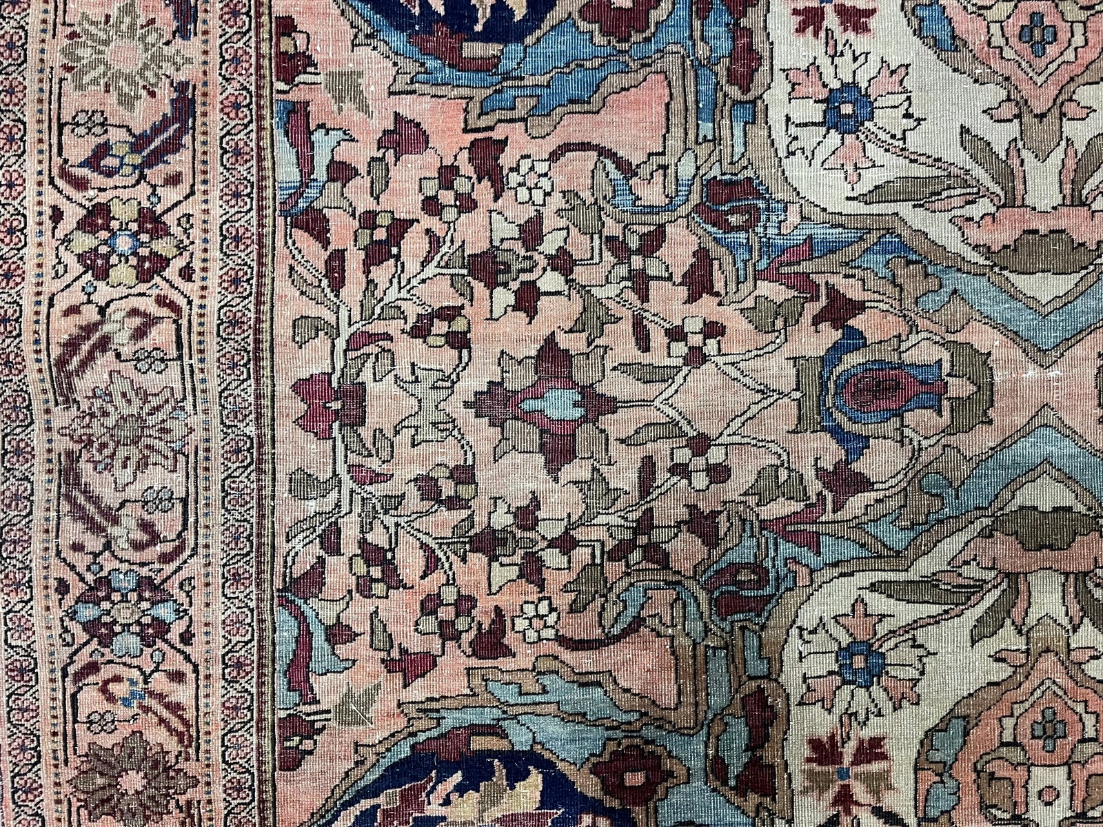 Fine Antique Persian Farahan Sarouk Wool Rug 4'3" X 6'7" - 3