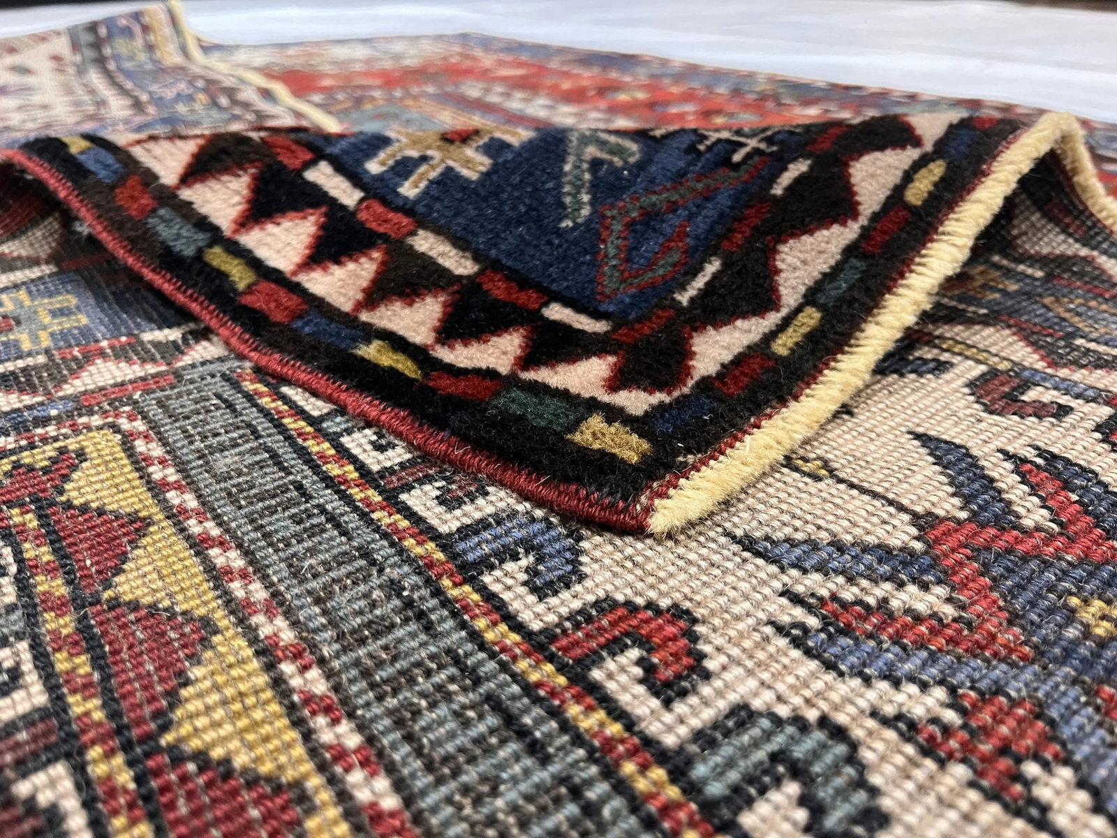 Fine Antique Kazak Wool Rug 5'1" X 7'11" - 4