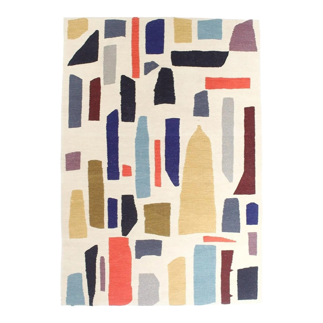Fine Vintage Swedish Kilim Wool Rug 6'1" X 8'10" (1 of 8)