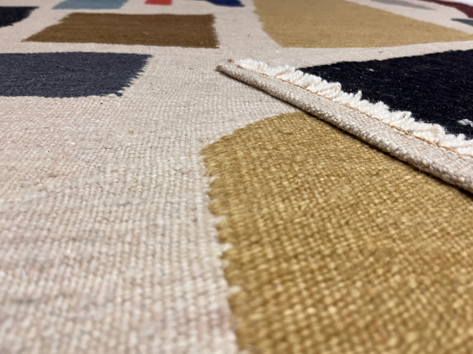 Fine Vintage Swedish Kilim Wool Rug 6'1" X 8'10" - 3
