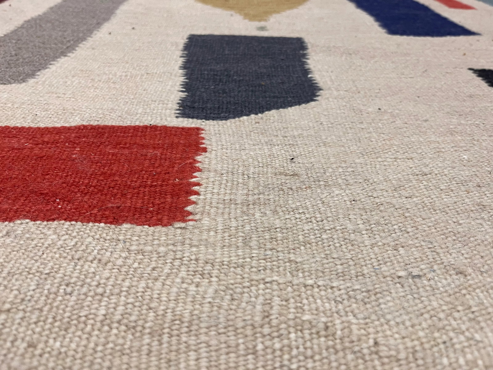 Fine Vintage Swedish Kilim Wool Rug 6'1" X 8'10" - 4