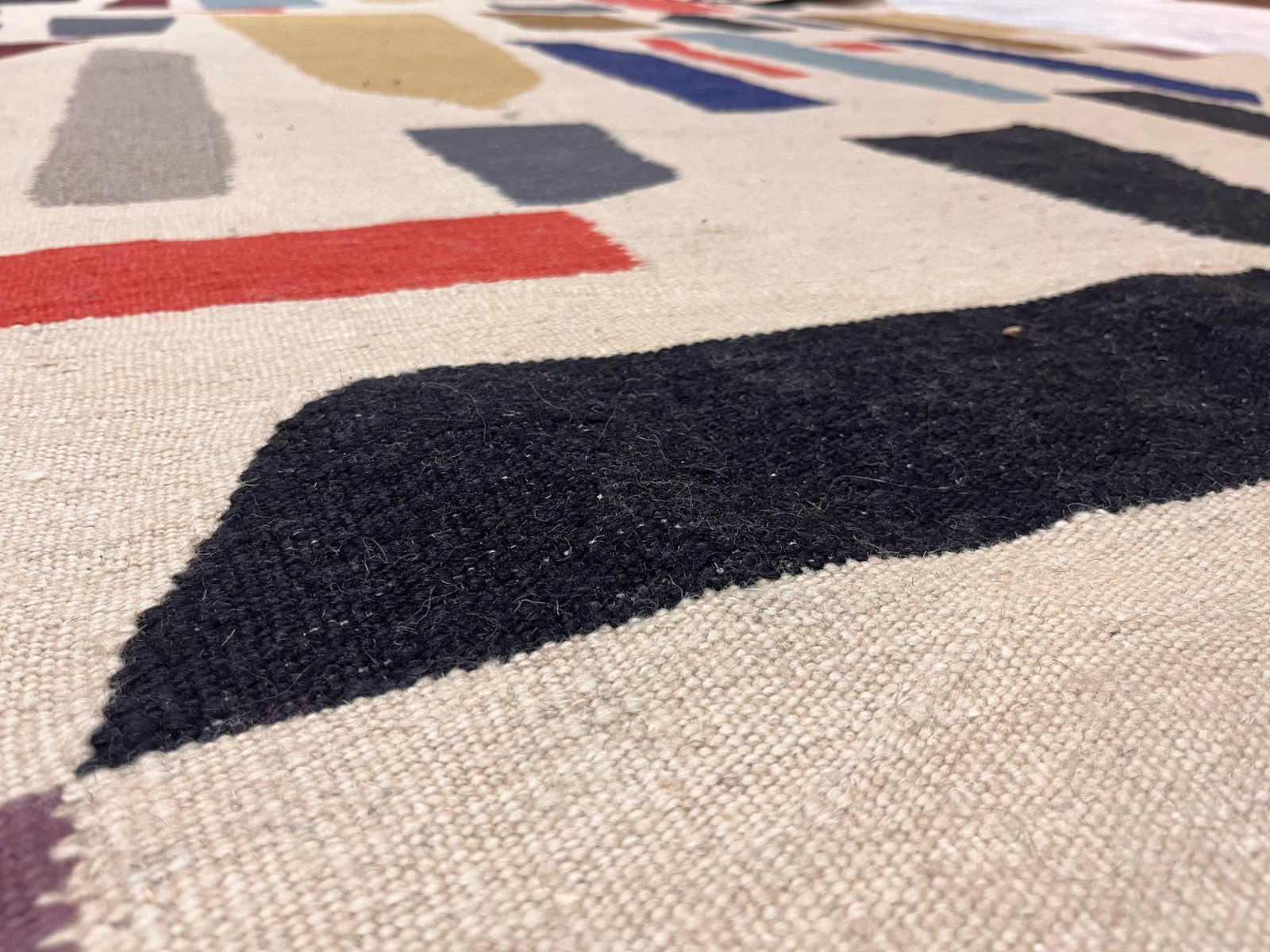 Fine Vintage Swedish Kilim Wool Rug 6'1" X 8'10" - 5