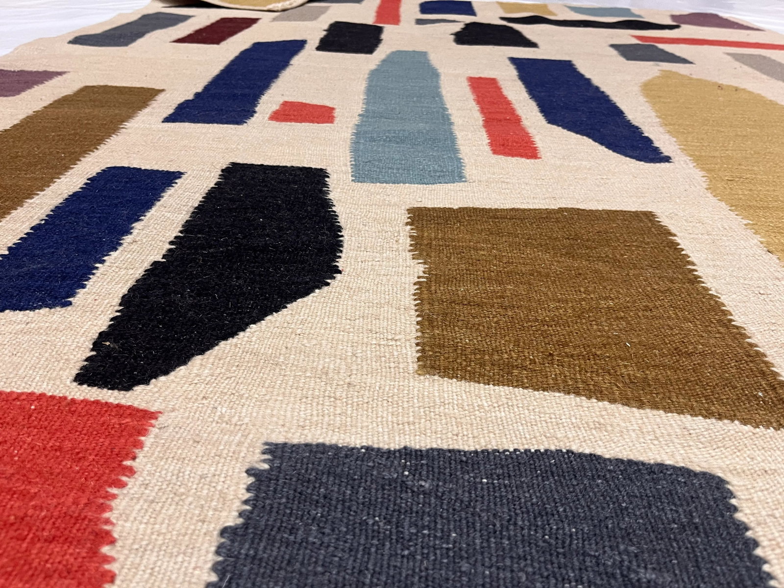 Fine Vintage Swedish Kilim Wool Rug 6'1" X 8'10" - 8
