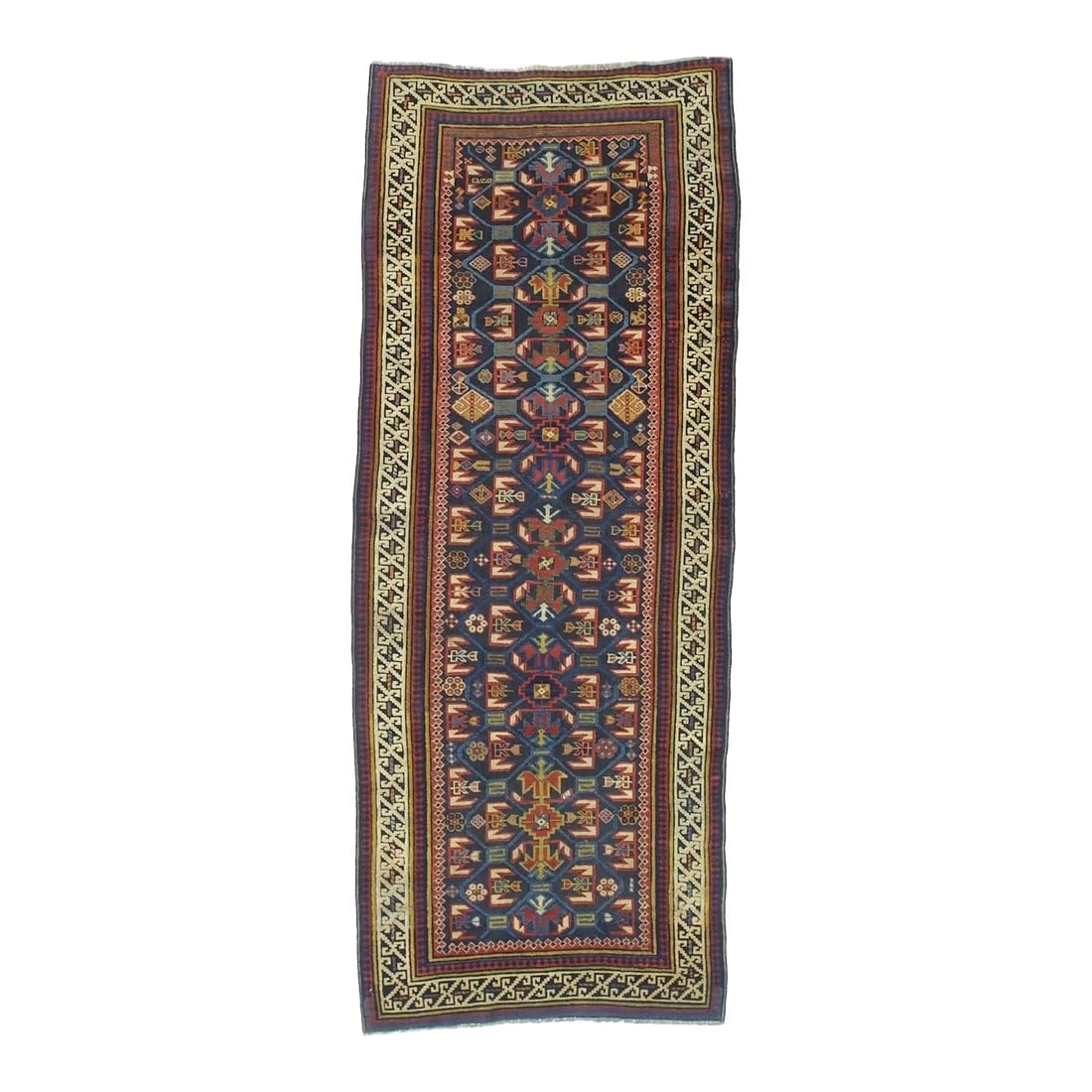 Fine Antique Zeyhur Sumak Rug 3'2" X 8'1": Fine Antique Zeyhur Sumak Rug 3'2" x 8'1". A technique rather than a specific type, in which warps are wrapped by colored wefts to create a pattern. Caucasian, Turkish, Persian and other types. 