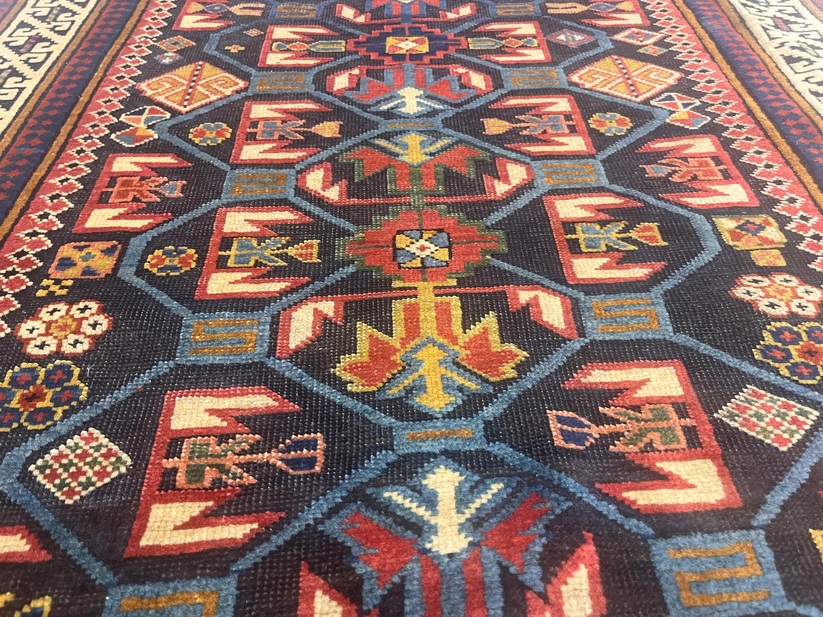 Fine Antique Zeyhur Sumak Rug 3'2" X 8'1" - 5