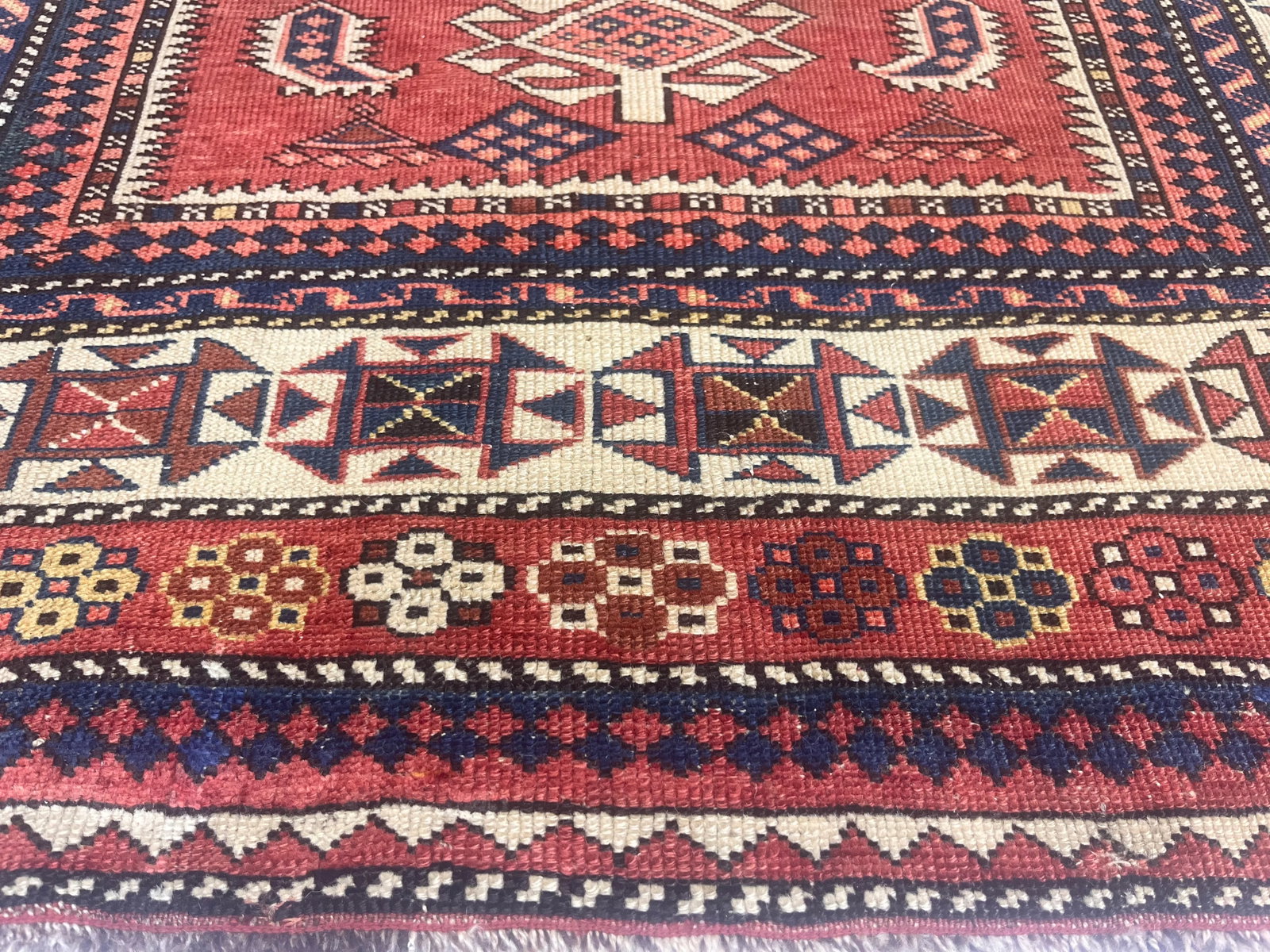 Antique Caucasian Kuba Rug 3'8" X 4'11" - 5