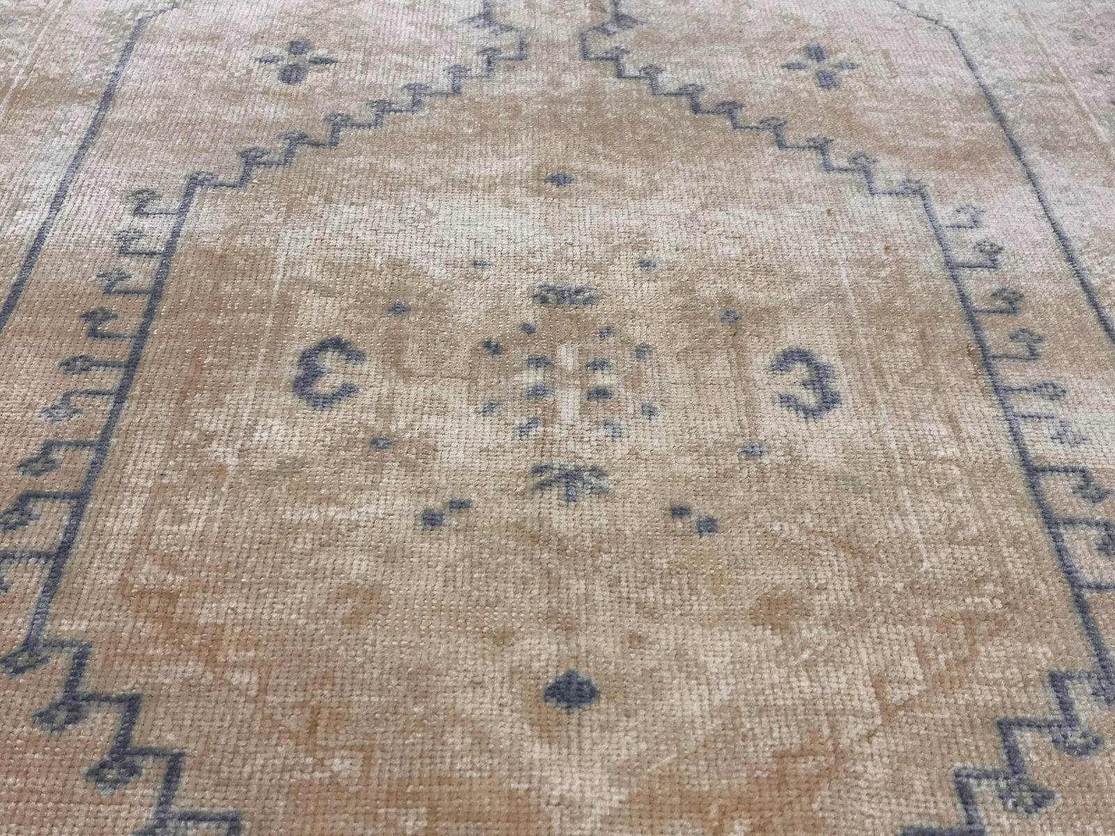 Vintage Turkish Oushak Rug 3'7" X 7'6" - 3