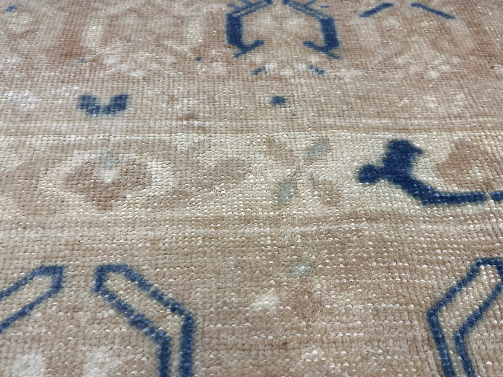 Vintage Turkish Oushak Rug 3'7" X 7'6" - 7