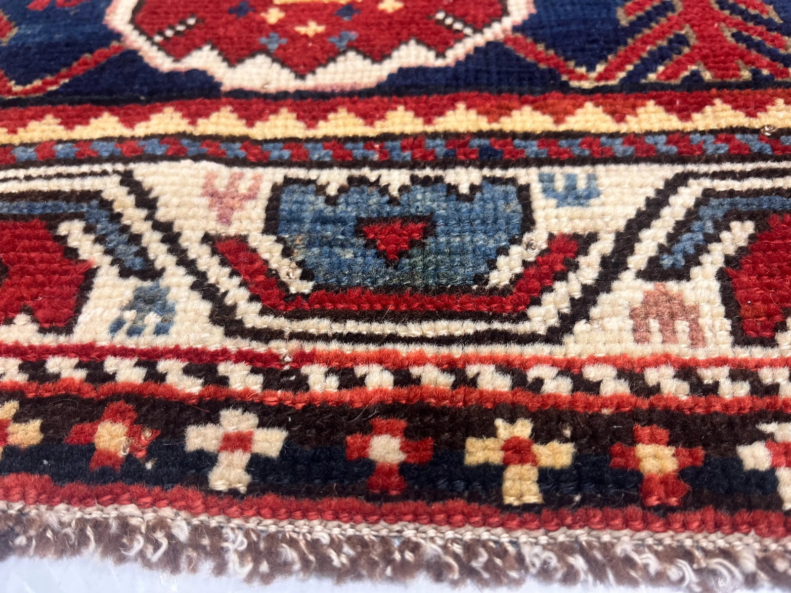 Antique Caucasian Kuba Rug 3'9" X 4'10" - 4