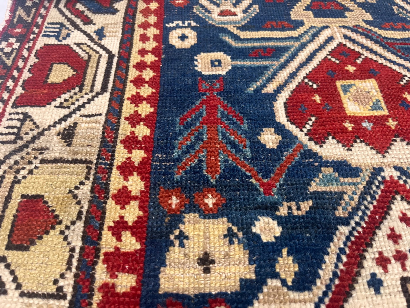 Antique Caucasian Kuba Rug 3'9" X 4'10" - 5