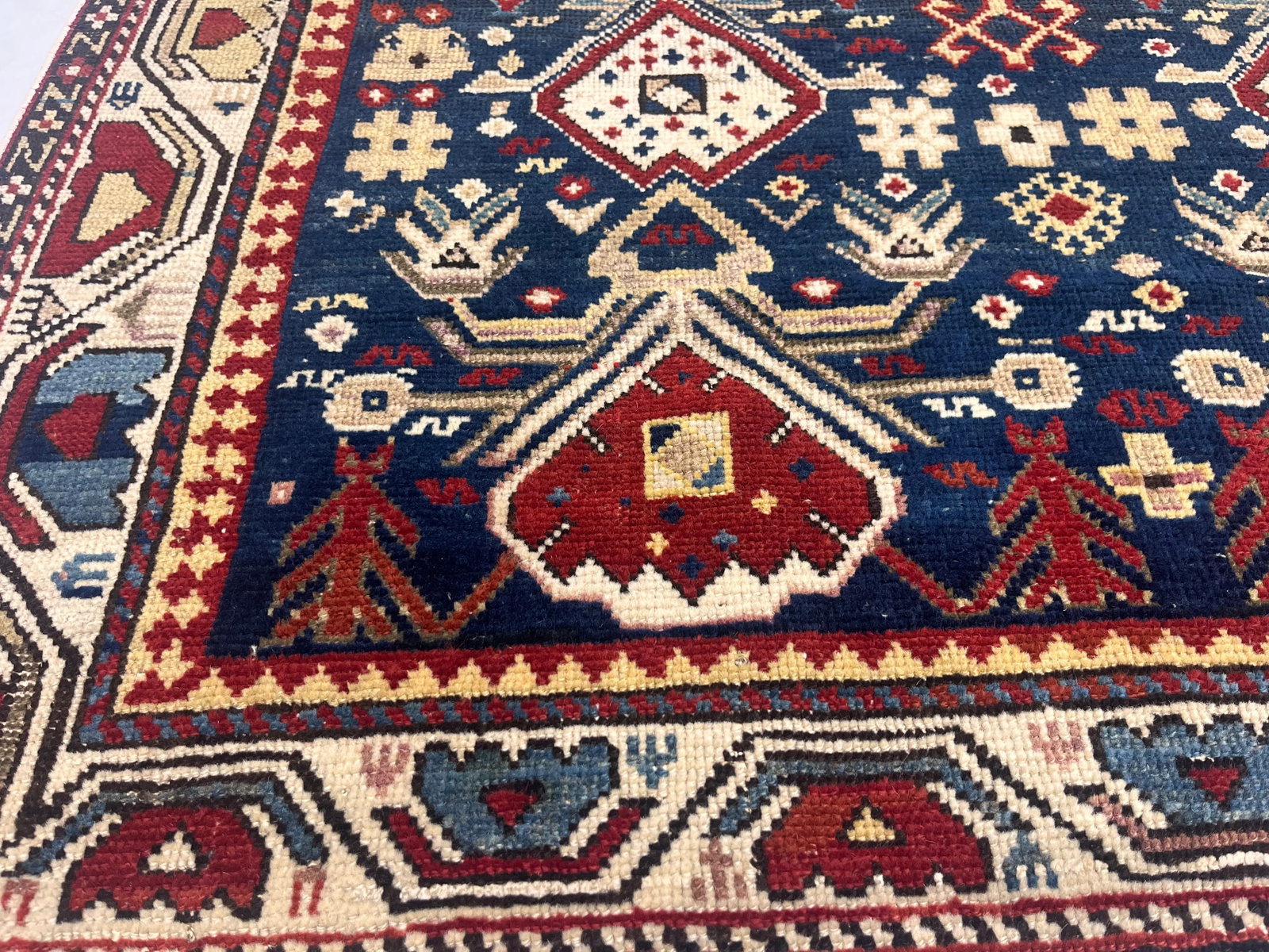 Antique Caucasian Kuba Rug 3'9" X 4'10" - 6