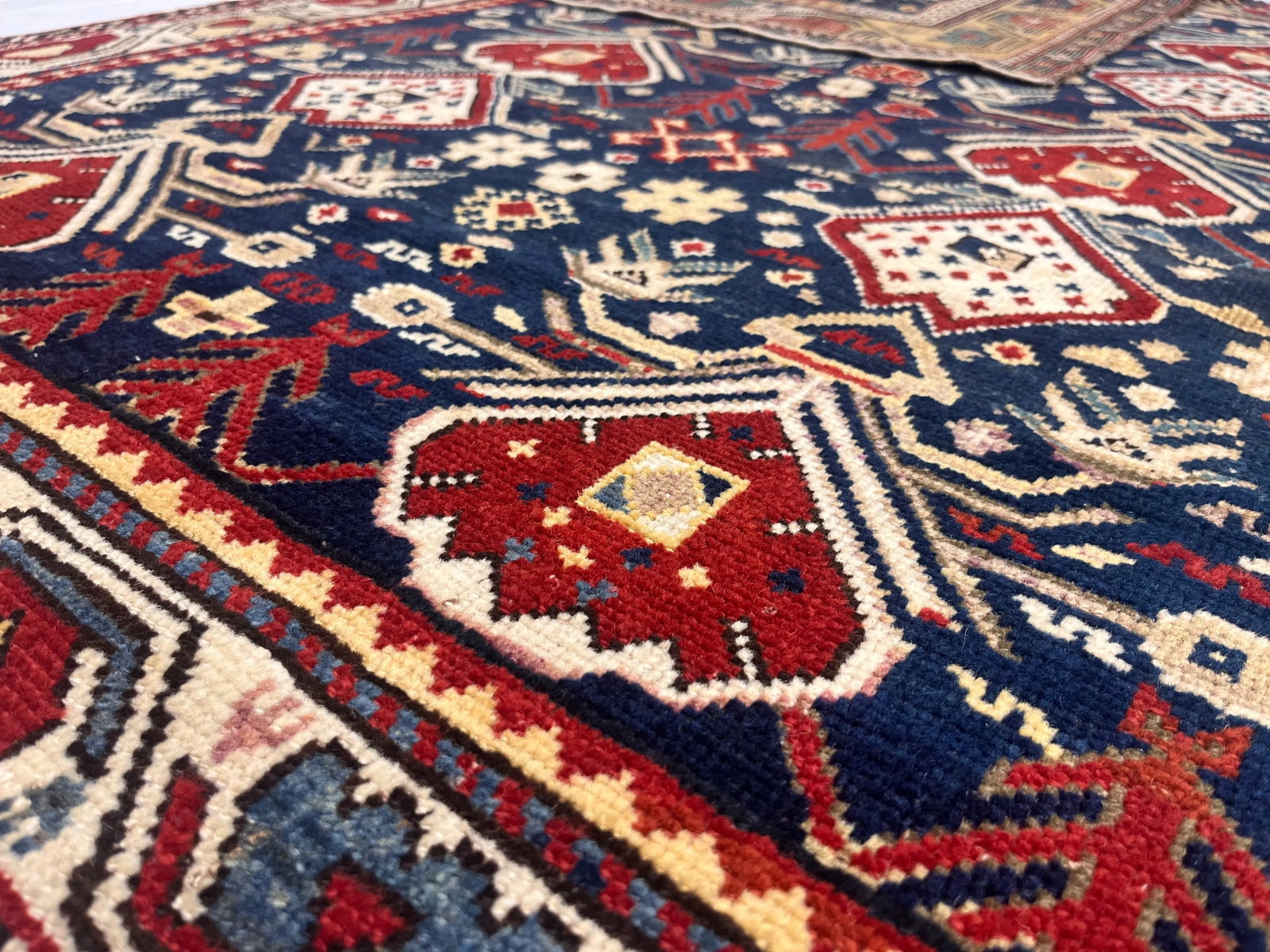 Antique Caucasian Kuba Rug 3'9" X 4'10" - 7