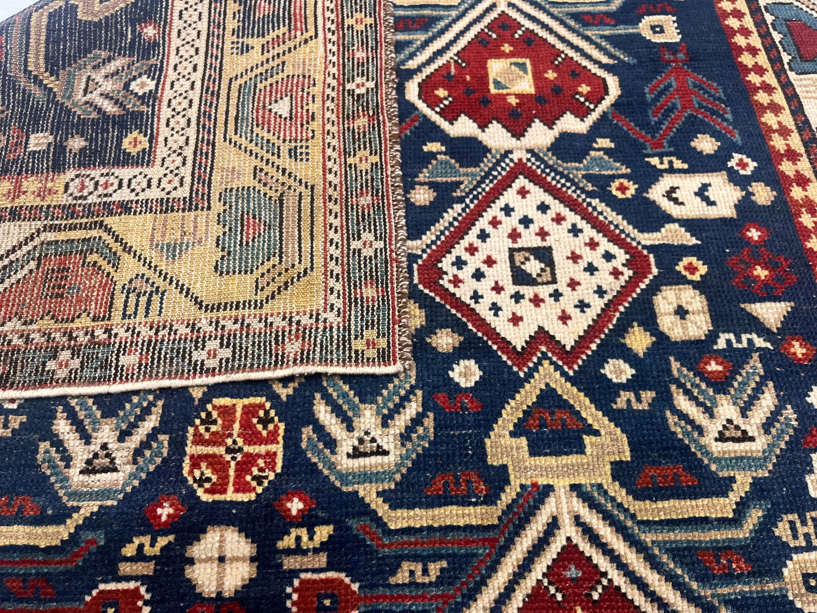 Antique Caucasian Kuba Rug 3'9" X 4'10" - 8