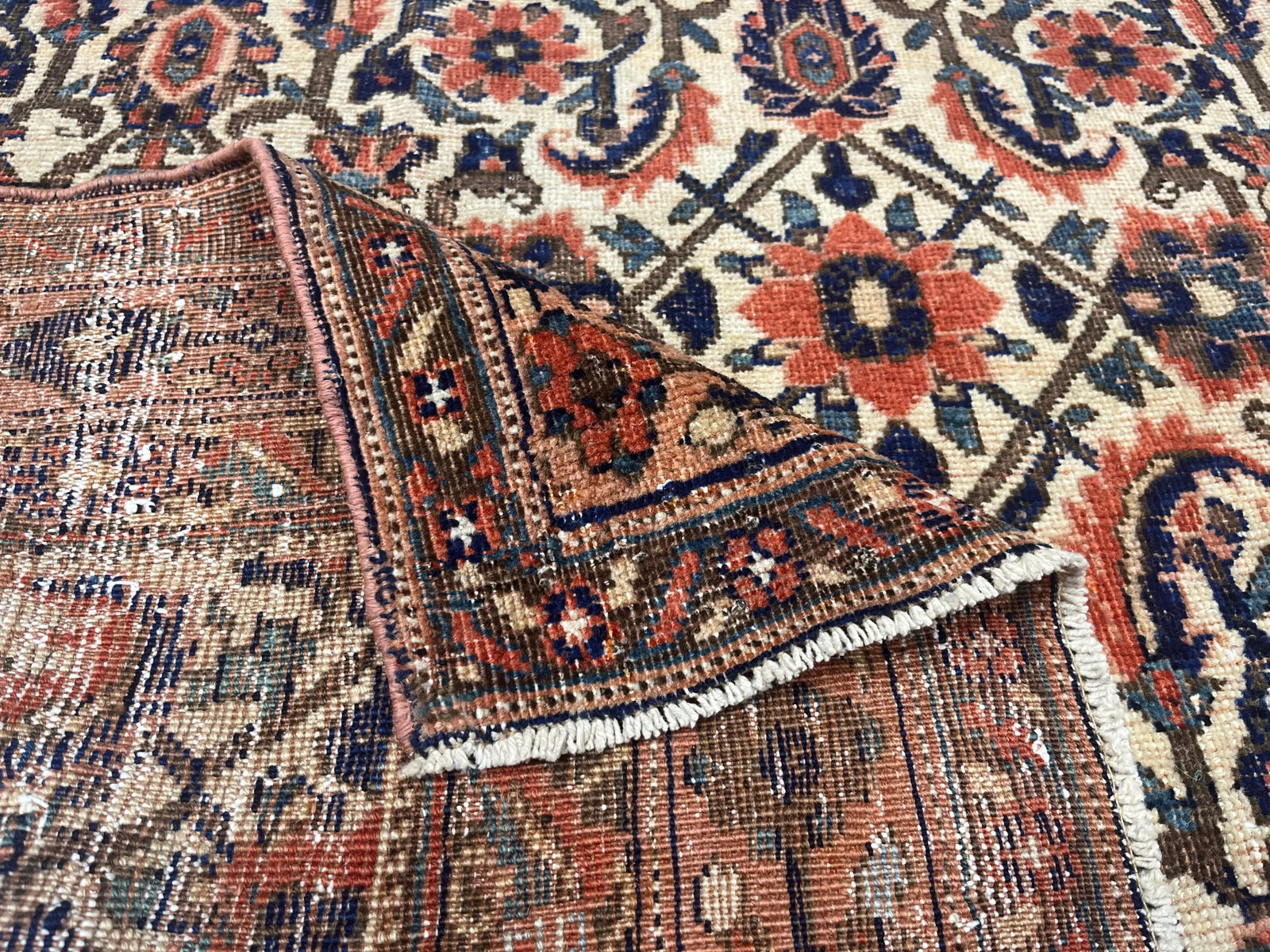 Antique Persian Afshar Rug 4'7" X 5'9" - 3
