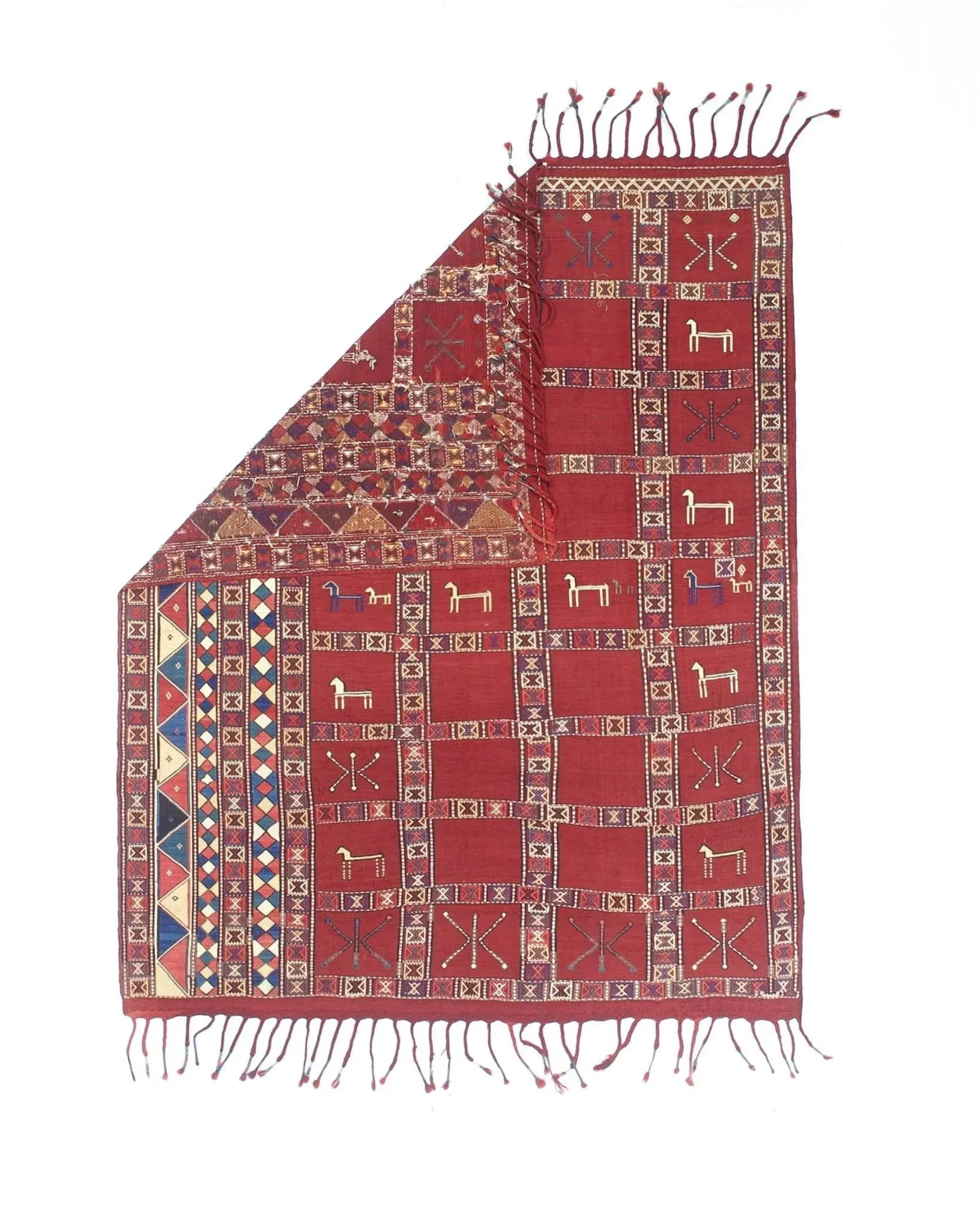 Antique Verneh Kilim Rug 5'7" X 7'0" - 2