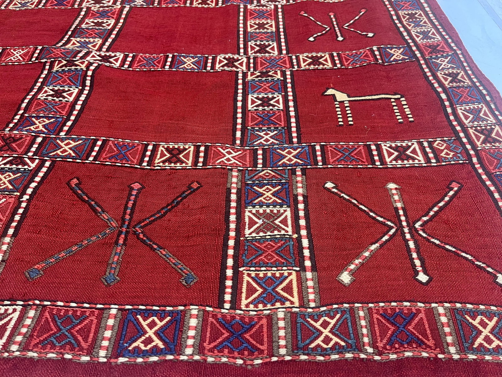 Antique Verneh Kilim Rug 5'7" X 7'0" - 8