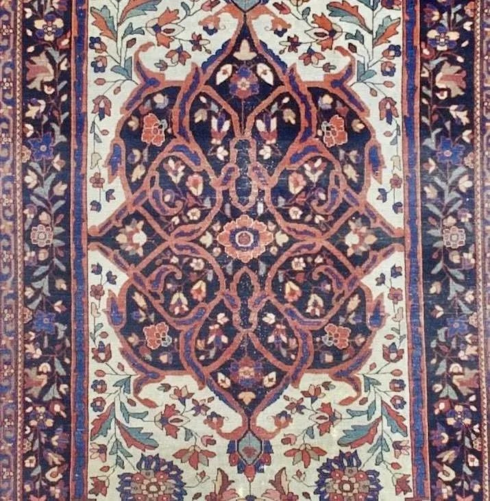 Antique Persian Farahan Sarouk Rug 4'2" X 6'6" - 5