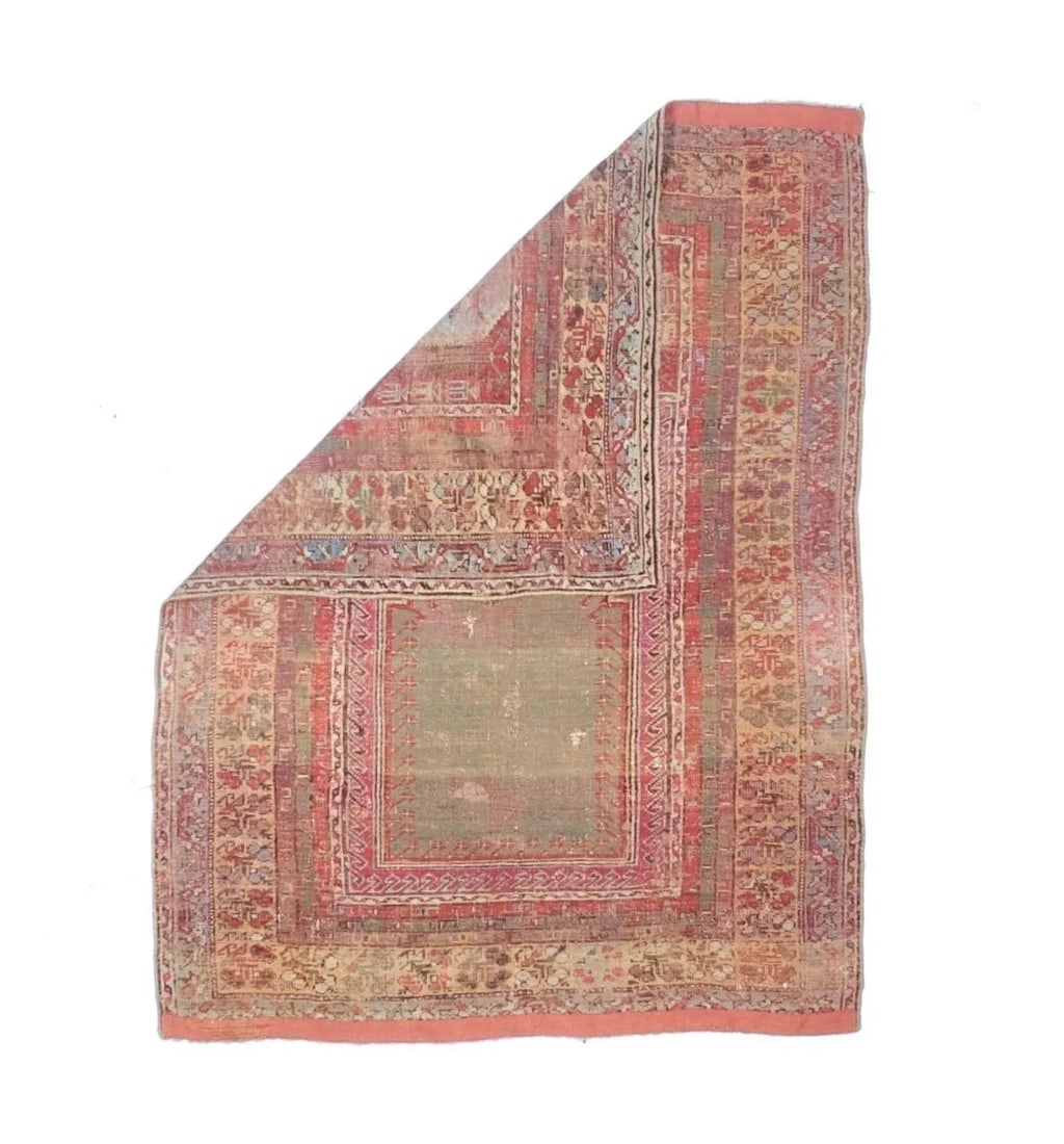 Antique Turkish Anatolian Rug 3'9" X 5'2" - 2