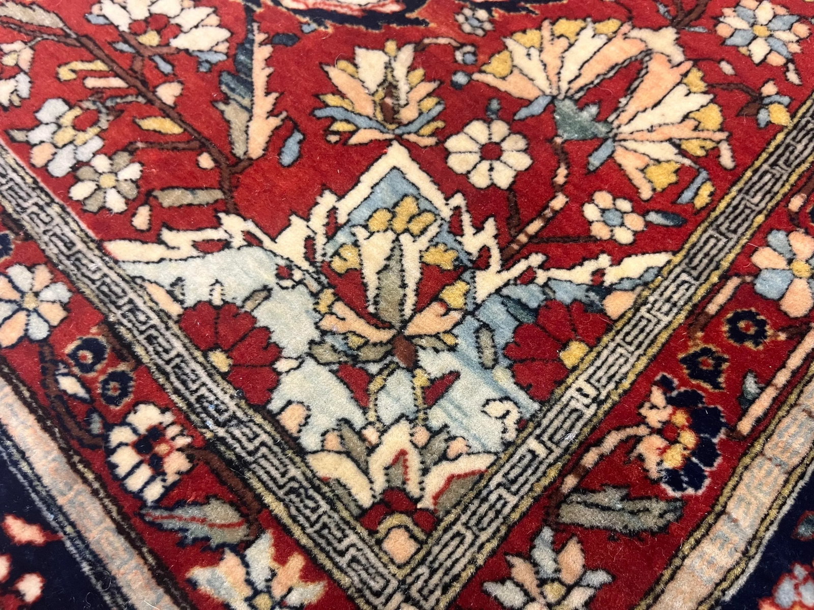 Antique Persian Mohtasham Kashan Rug 4'5" X 6'9" - 9