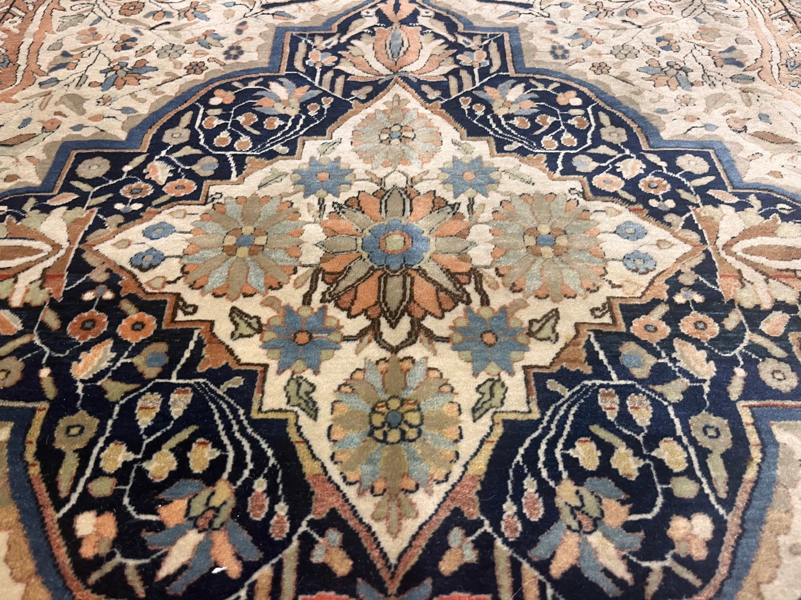 Antique Persian Mohtasham Kashan Rug 4'2" X 6'5" - 5