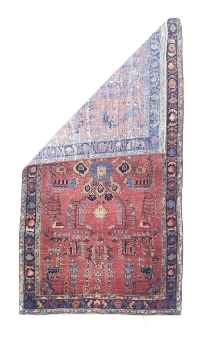 Antique Persian Sarouk Rug 2'8" X 5'0" - 2