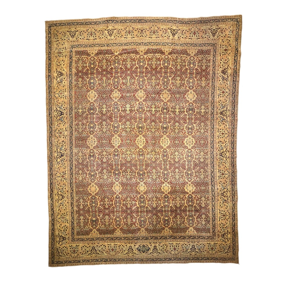 Fine Antique Persian Haji Jalili Tabriz Rug 10'6" X 13'7" (1 of 4)