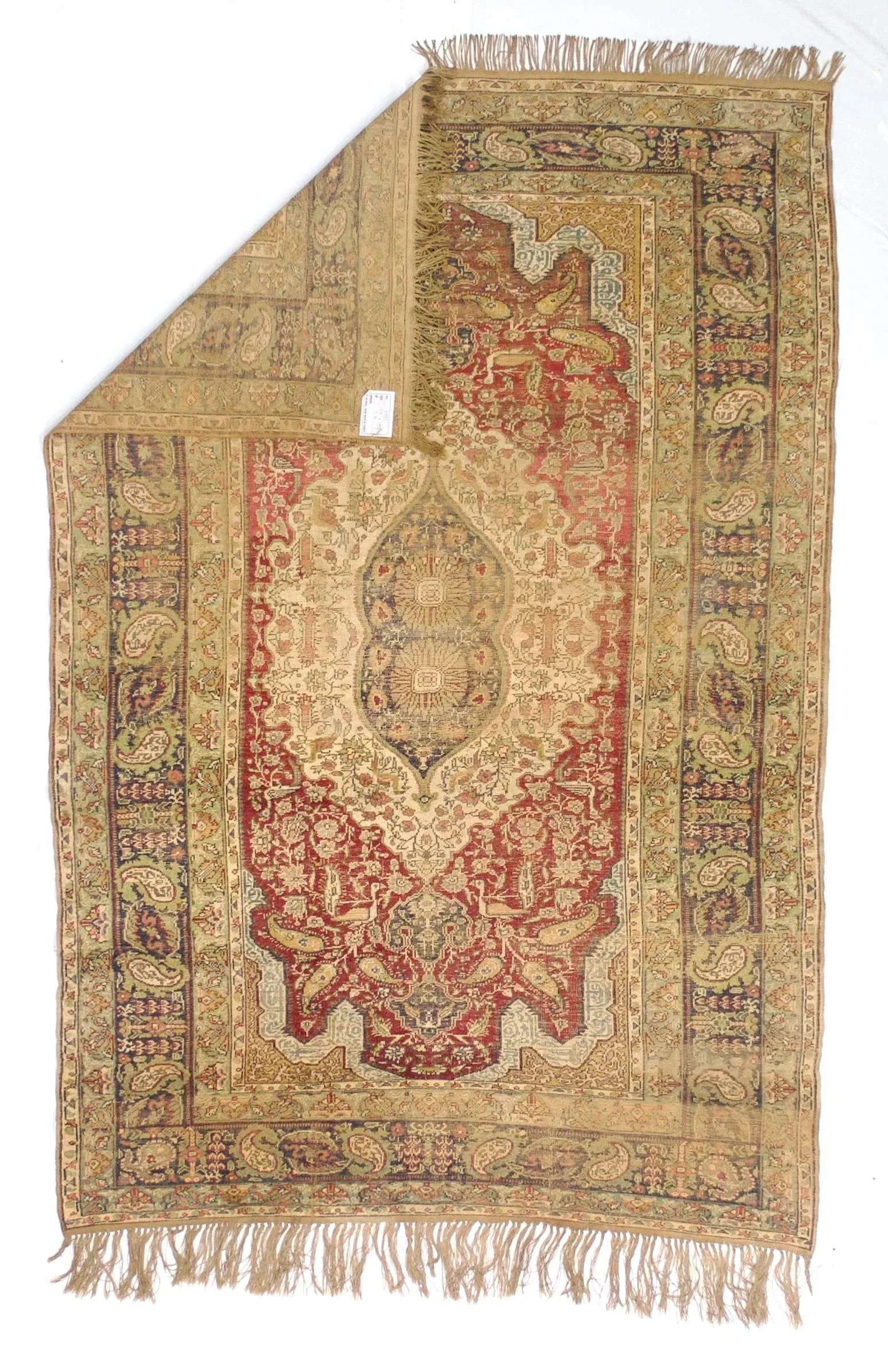 Fine Antique Turkish Silk Kayseri Rug 4'0" X 5'11" - 2