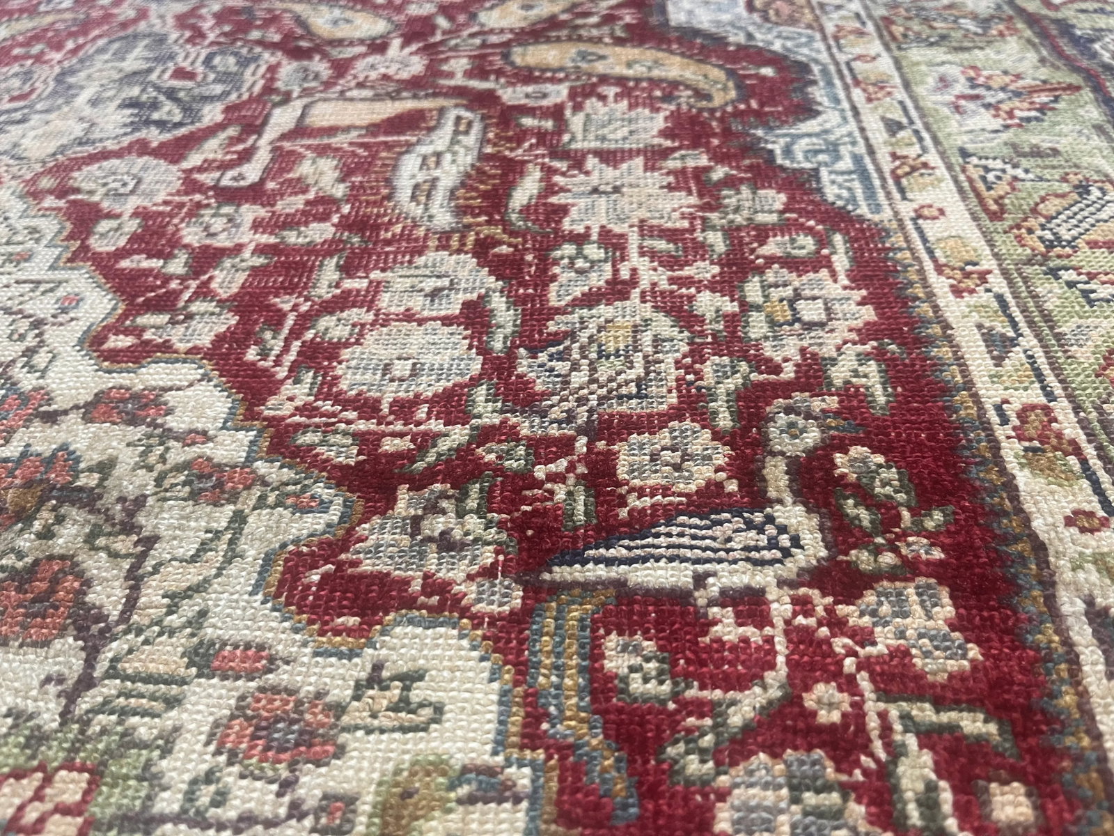 Fine Antique Turkish Silk Kayseri Rug 4'0" X 5'11" - 3