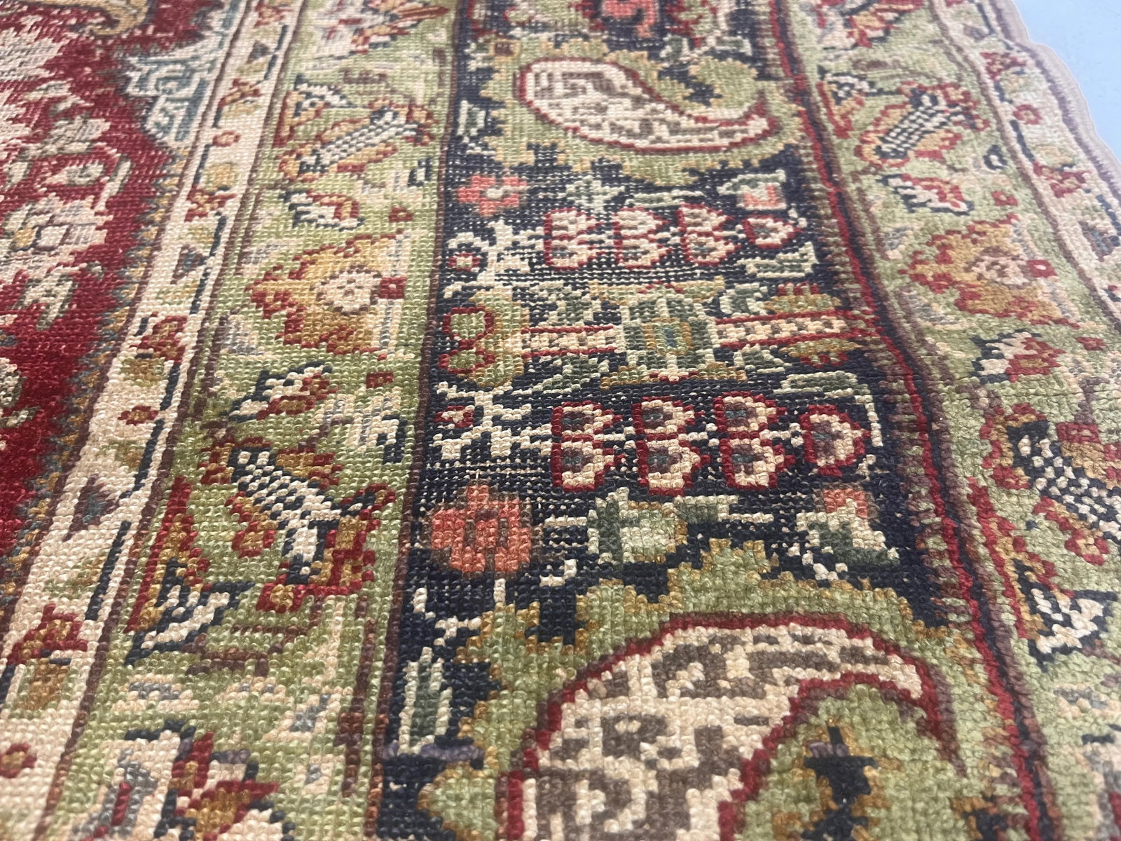 Fine Antique Turkish Silk Kayseri Rug 4'0" X 5'11" - 4