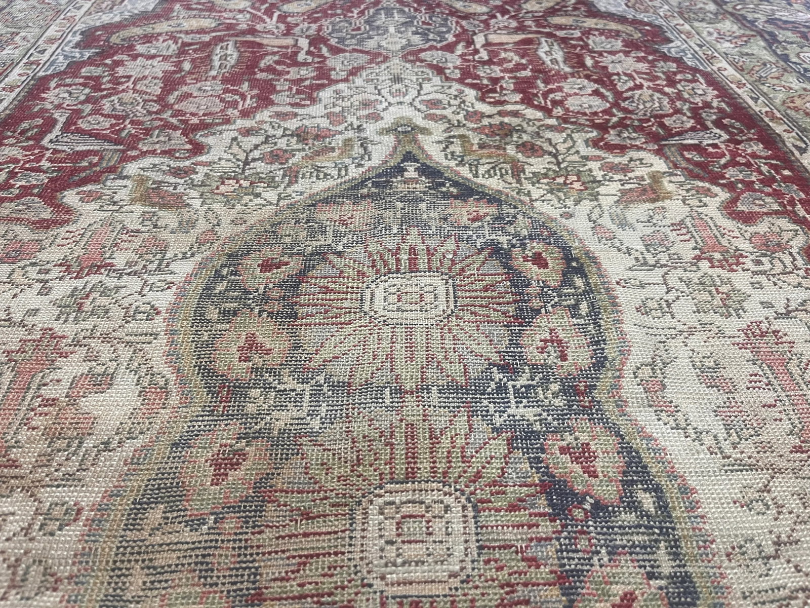 Fine Antique Turkish Silk Kayseri Rug 4'0" X 5'11" - 7