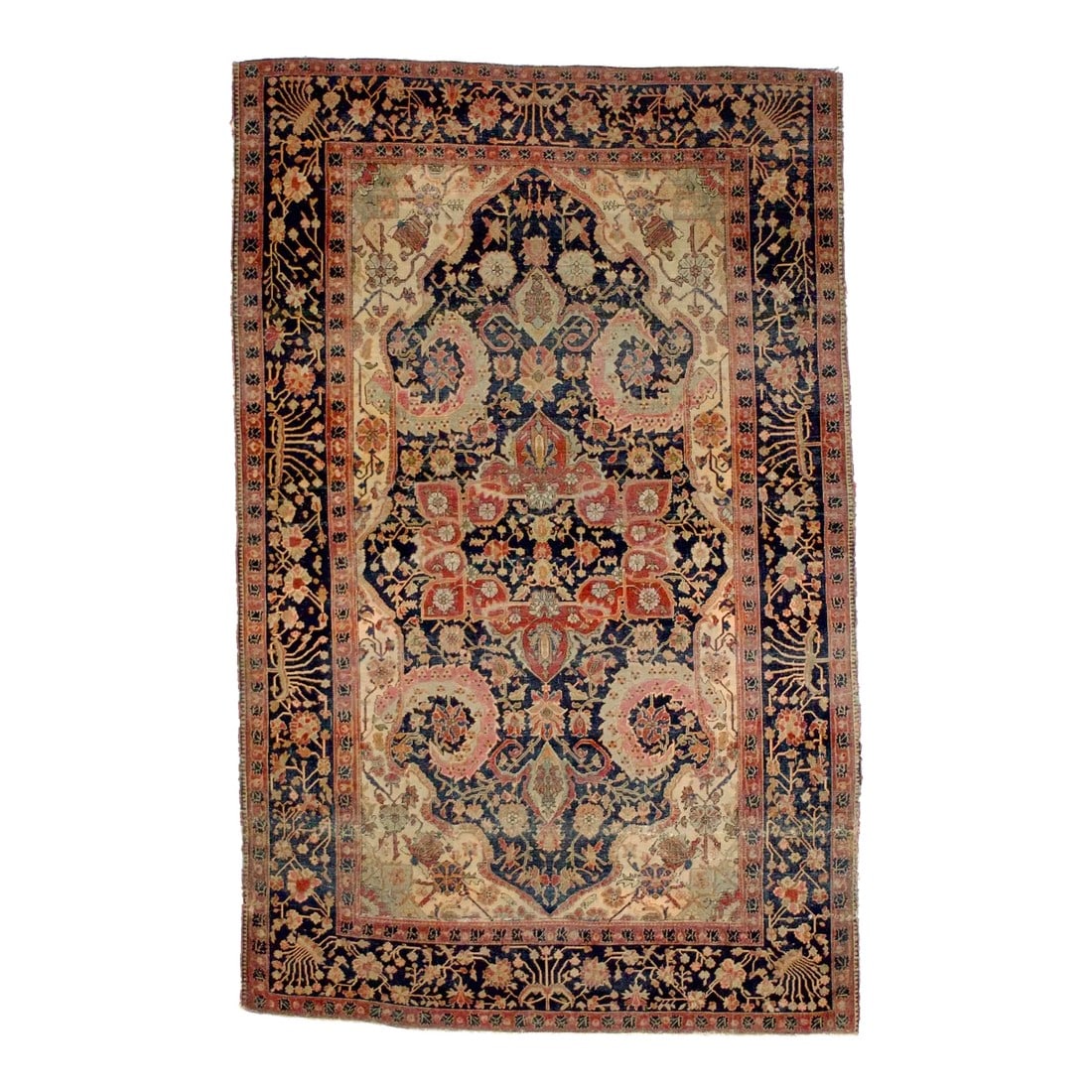 Antique Persian Mohtasham Kashan Rug 4'3" X 6'8" (1 of 6)