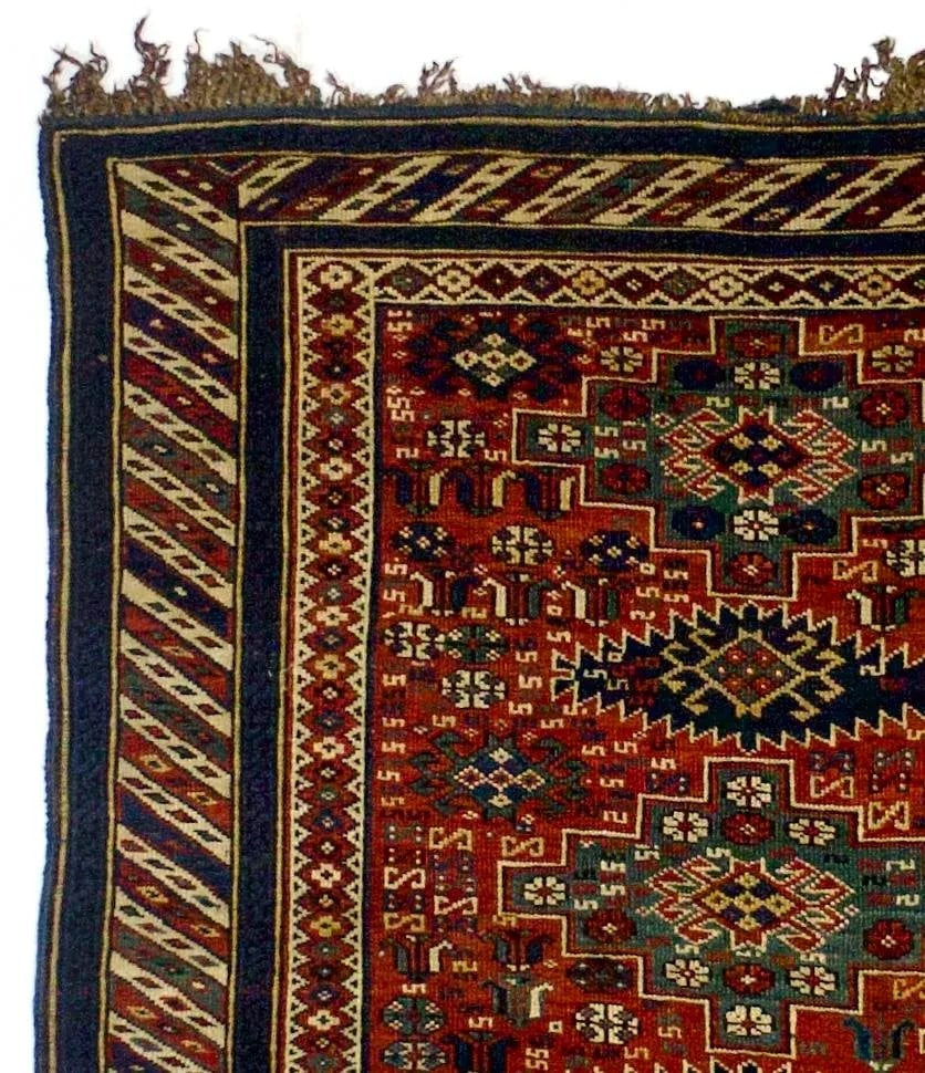 Antique Caucasian Kuba Rug 3'9" X 6'7" - 4