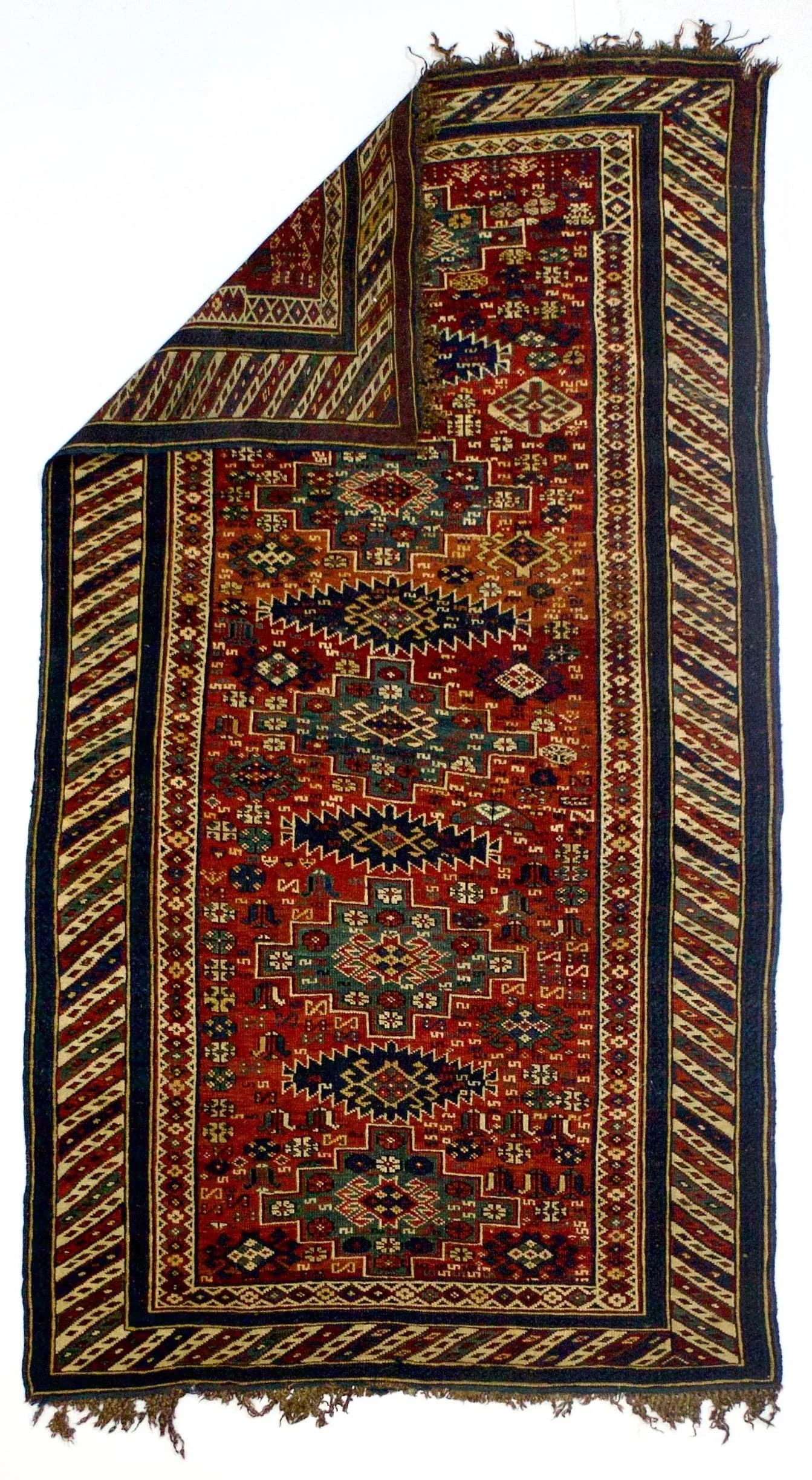 Antique Caucasian Kuba Rug 3'9" X 6'7" - 5