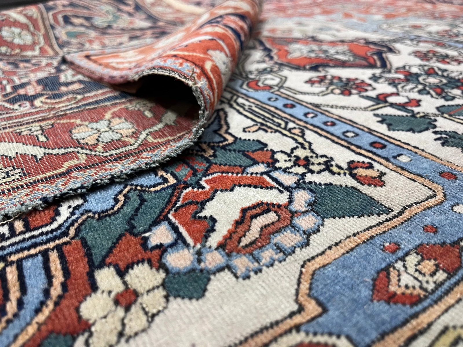 Extremely Fine Antique Persian Mohtasham Kashan Rug 4'6" X 7'3" - 4